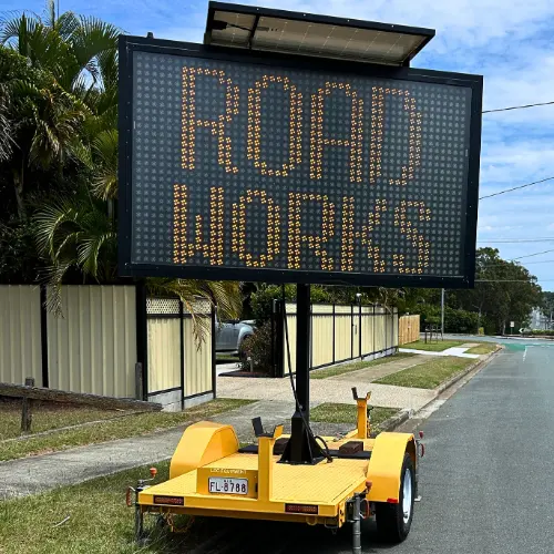 Freeway Sign Hire VMS trailer deployed in Brisbane