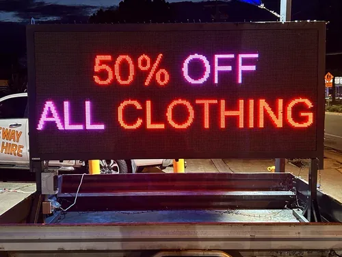 Double sided LED sign hire — intersection advertising