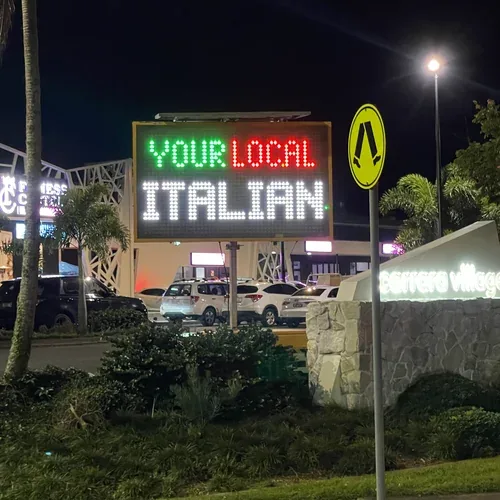 Five colour VMS sign hire — restaurant advertising night