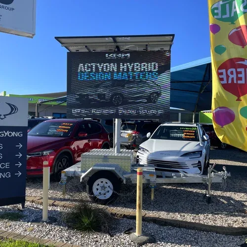 Full colour LED sign hire — night display