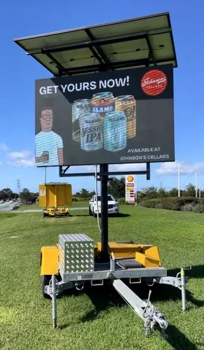 Full colour LED sign hire — daytime deployment