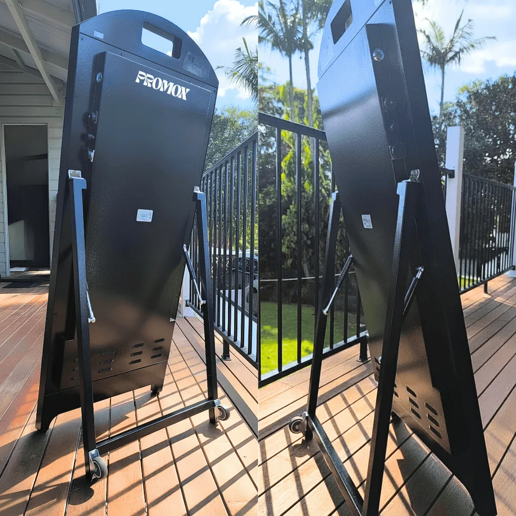 Back of the Promox digital A-frame